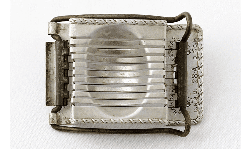 Harras original egg slicer, invented in 1909 in Lichtenberg, patented in 1911 – and at home today in nearly every kitchen