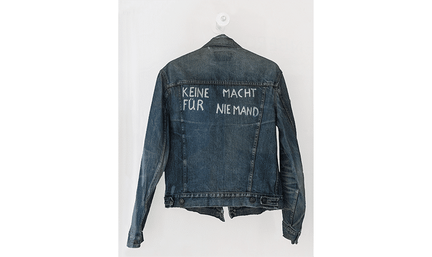 Jeans jacket, 1983, loaned by M. Horschig