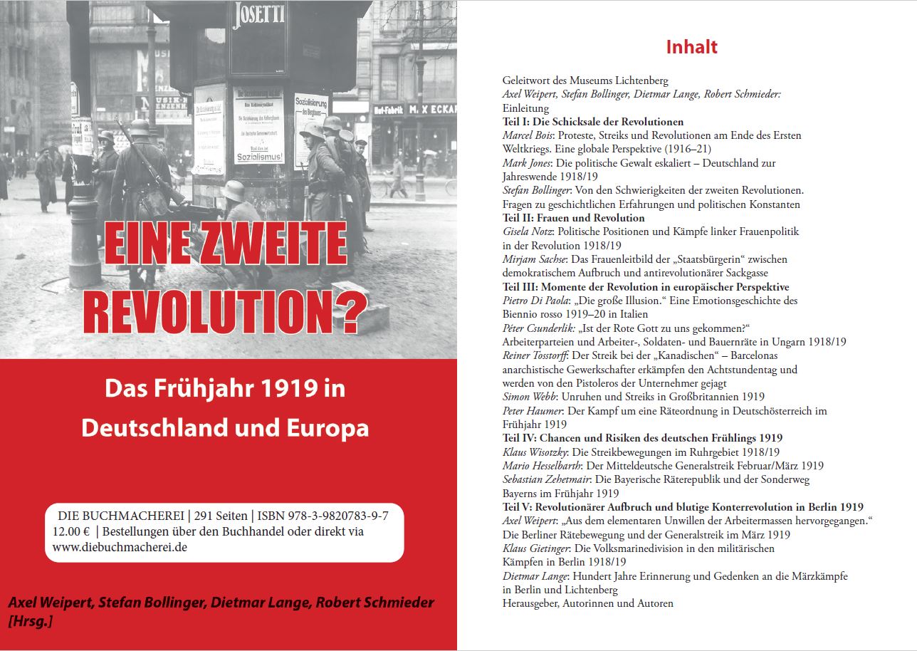 Cover der Publikation Eine zweite Revolution? Das Frühjahr 1919 in Deutschland und Europa