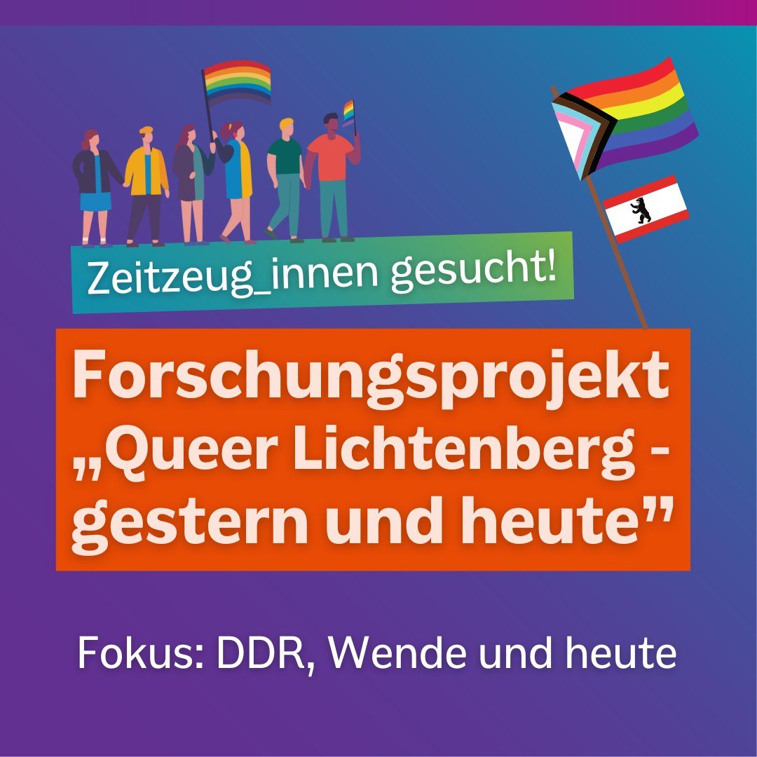 Plakat Queer Lichtenberg, gestern und heute
